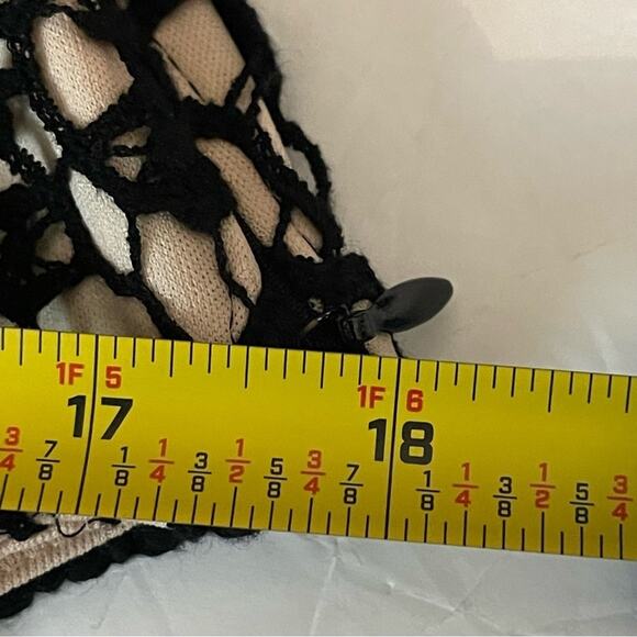 LC Lauren Conrad Black Crocheted Sheer Skirt Party Event Maxi Dress NWT - Picture 9 of 11